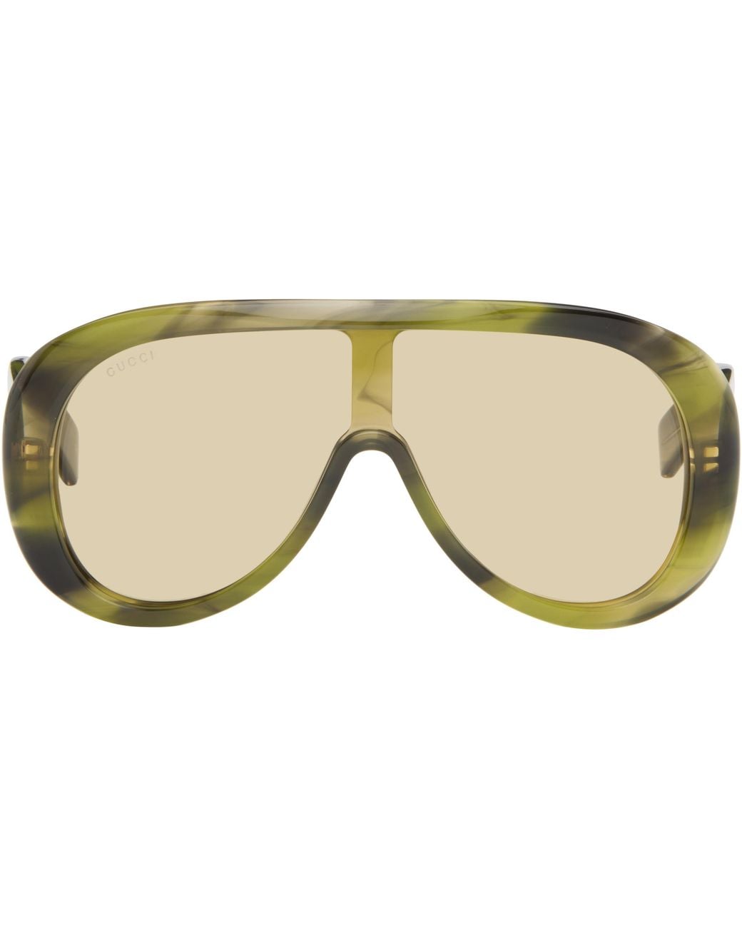 Gucci Green Eyewear Navigator Frame Sunglasses for men