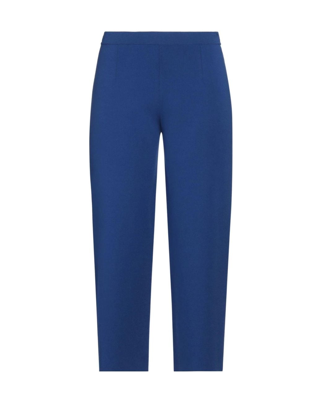 Max Mara Blue Loose Knit Cropped Pants