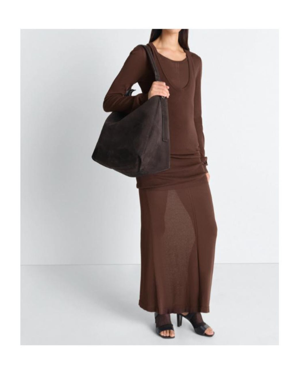 Lemaire Black Belted Zipped Hobo Bag
