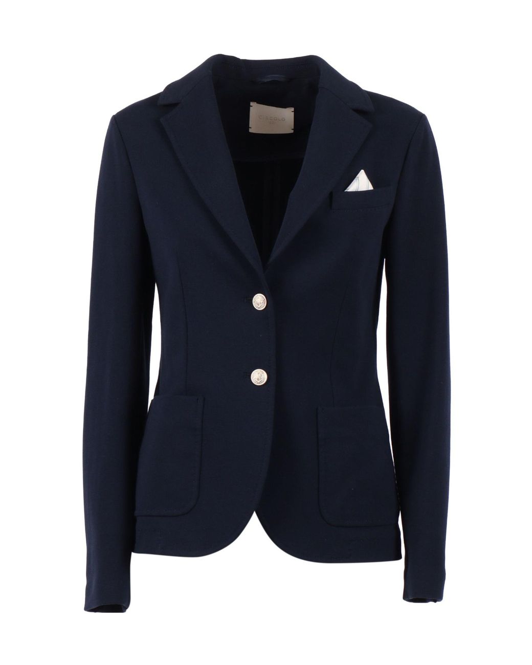 Circolo 1901 Blue Single-Breasted Slim Blazer