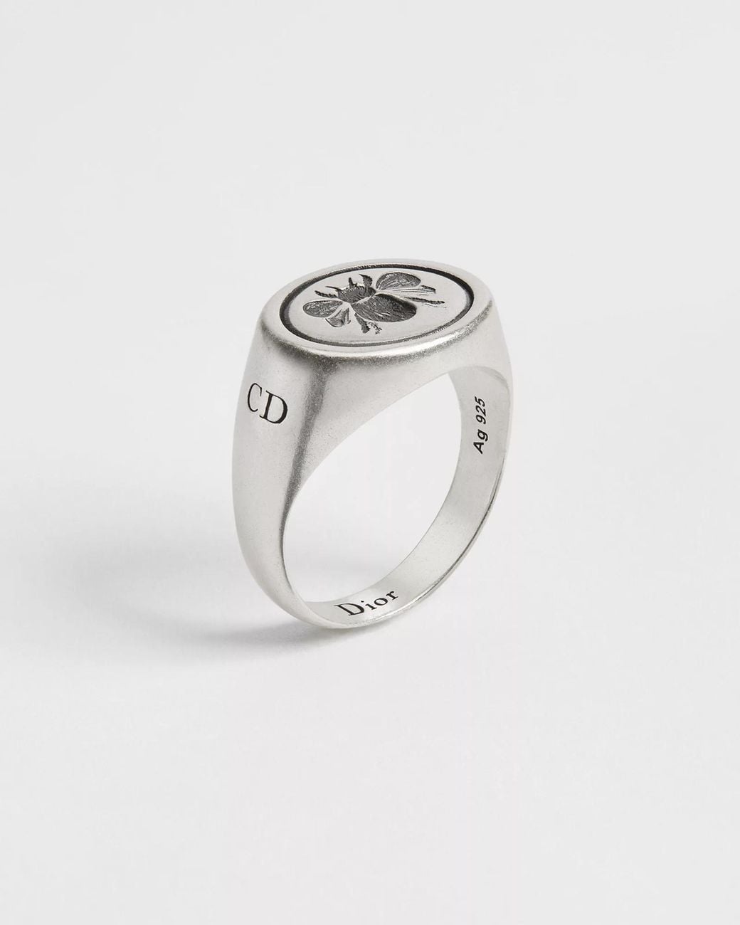 Dior Metallic Cameo Bee Signet Ring for men