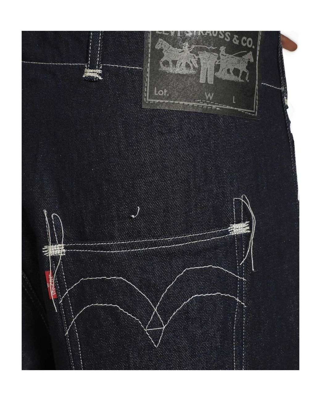 Junya Watanabe Black X Levis Contrast-Stitch Jeans for men