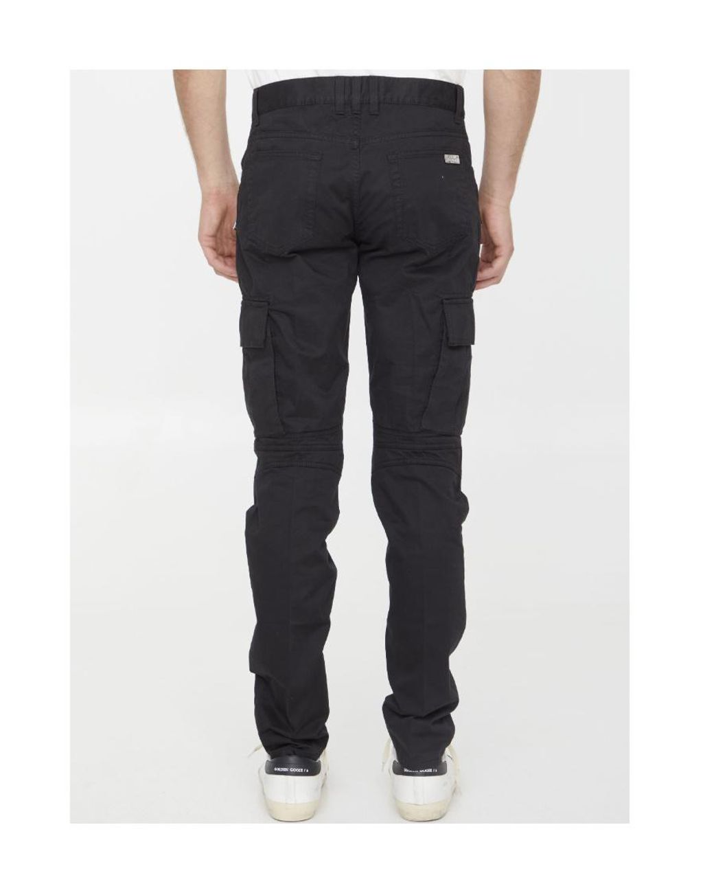 Balmain Black Zip Detailed Tapered-Leg Pants for men