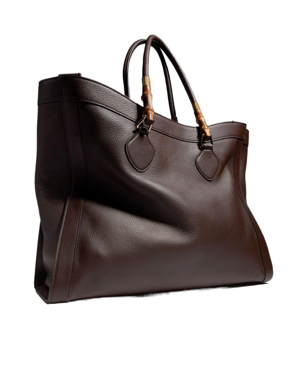Gucci Brown Bamboo Tote Large Bag