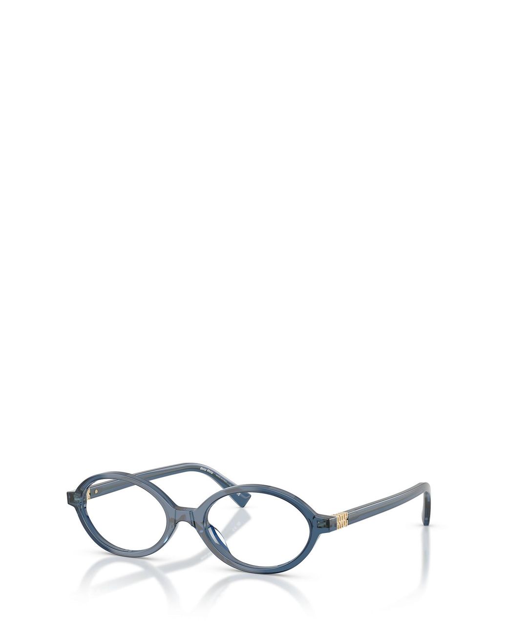 Miu Miu White Eyewear Oval Frame Full Rim Glasses