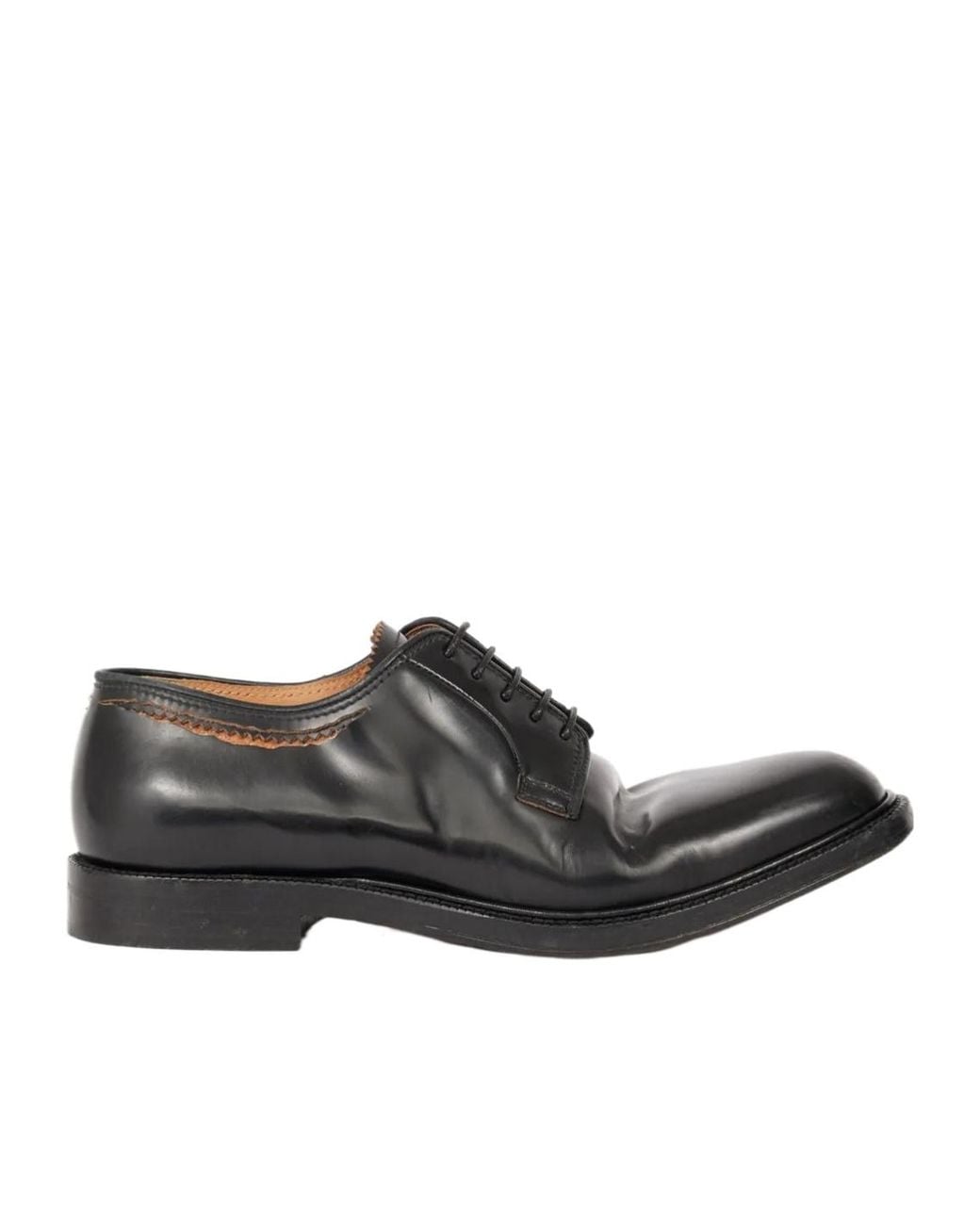 Maison Margiela Brown Cut Round Toe Lace-Up Shoes