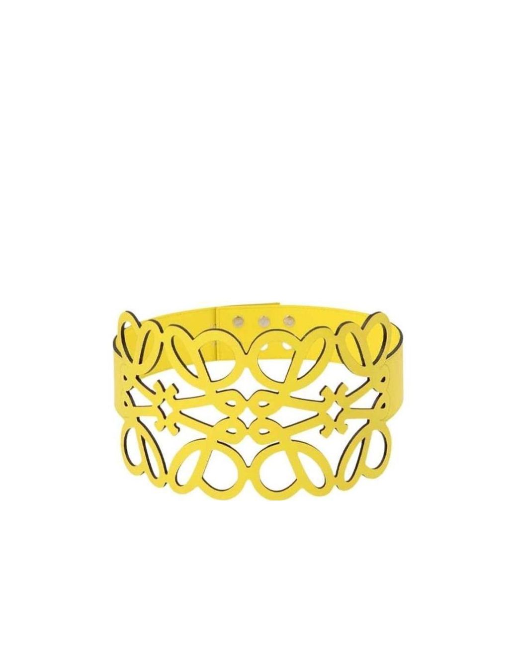 Loewe Metallic Hollowed-Out Leather Belt