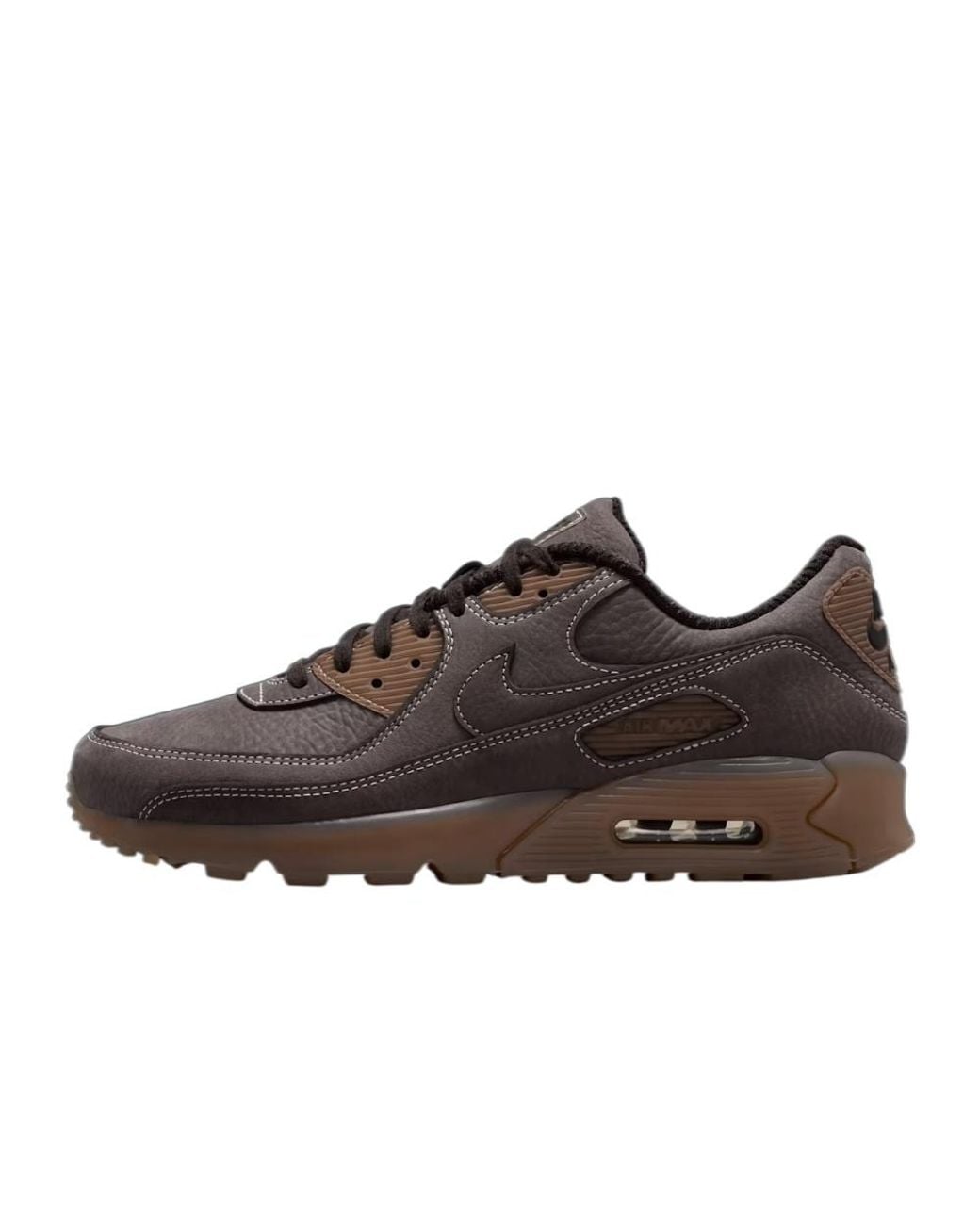 Nike Brown Air Max 90 Contrast-Stitched Sneakers for men
