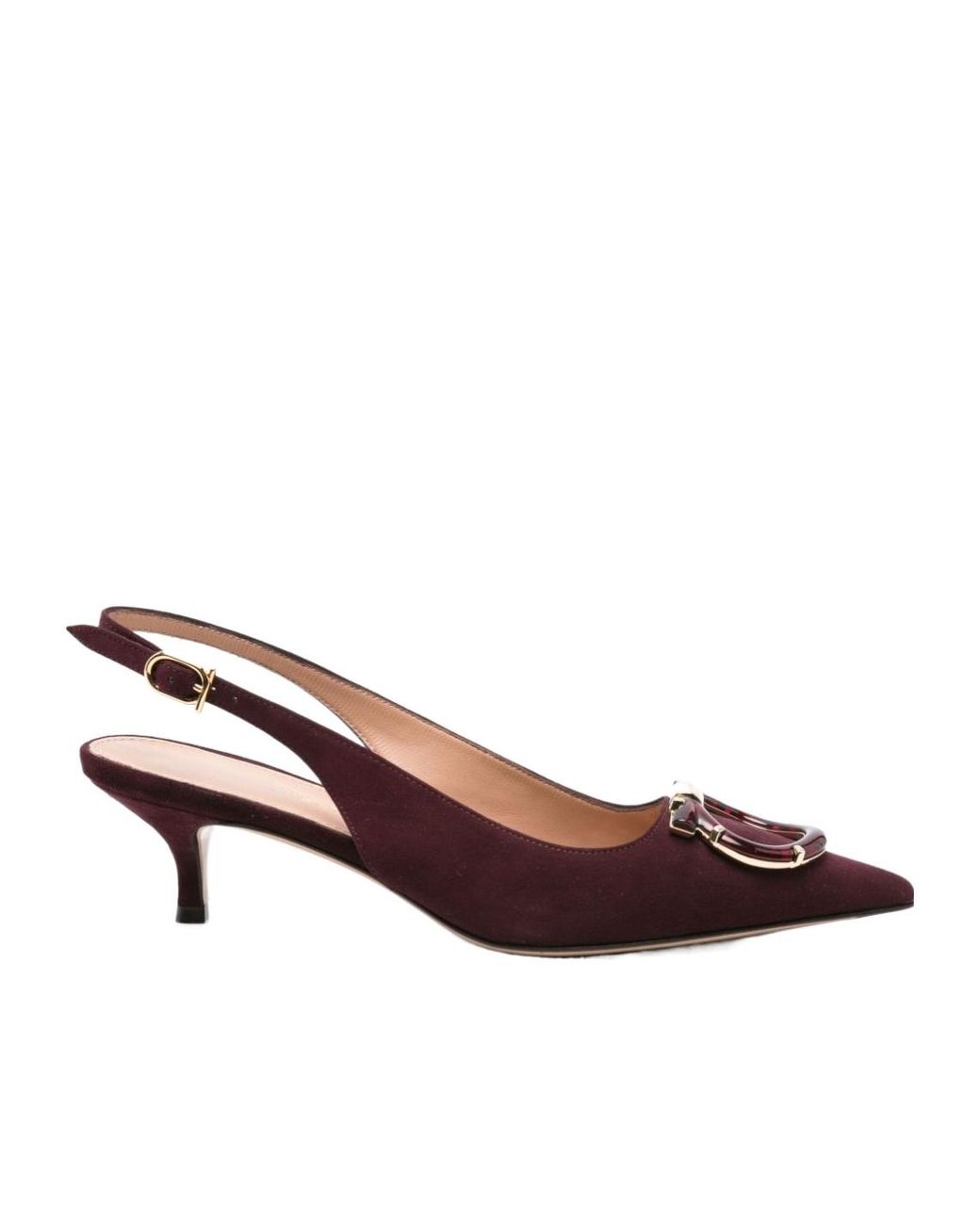 Ferragamo Brown Ferragamo Pointed Toe Slingback Pumps
