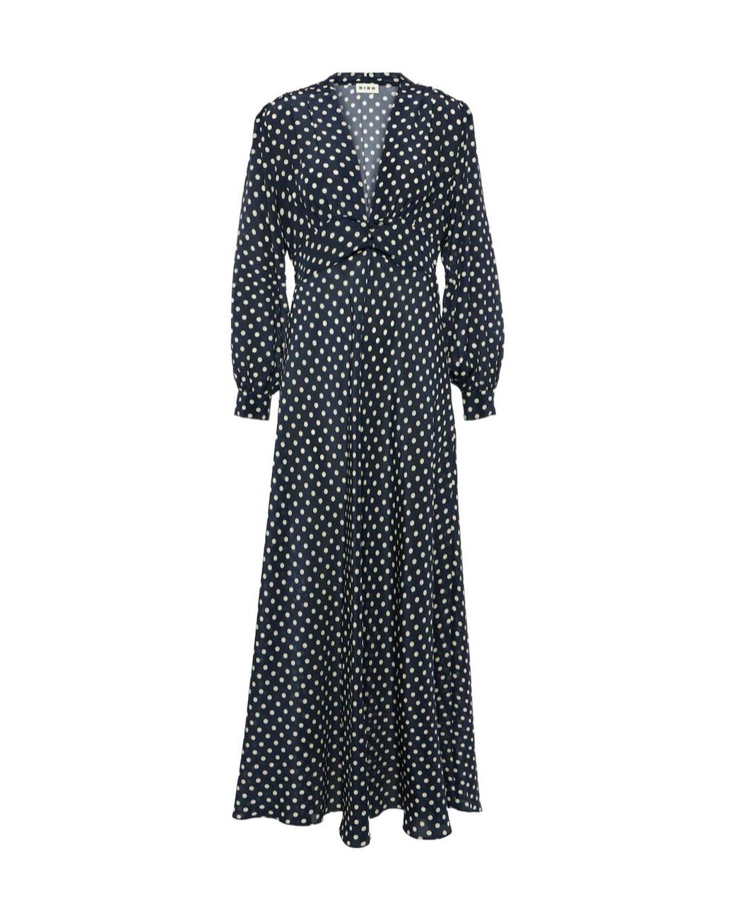 Rixo Black Emory Polka Dot Dress