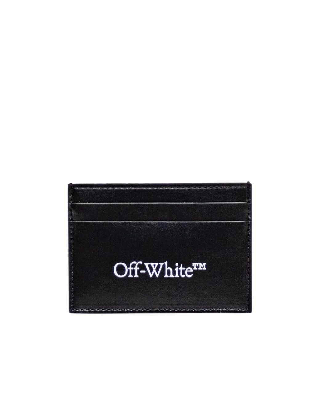 Off-White c/o Virgil Abloh Black Bookish Logo Printed Card Case for men