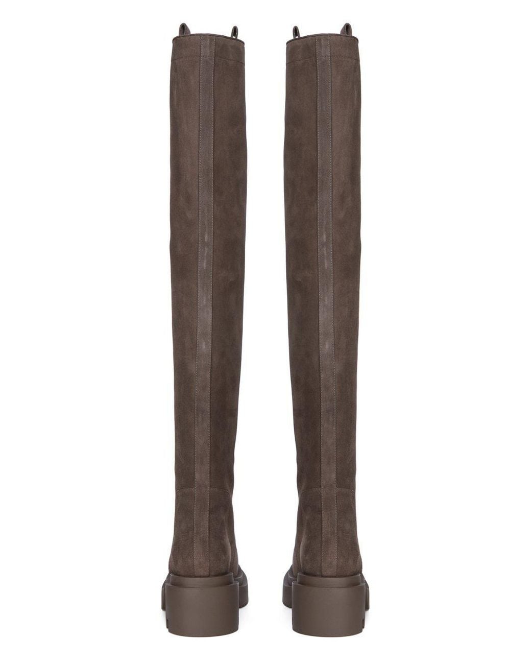 Rick Owens Brown Platform Over-The-Knee Boots