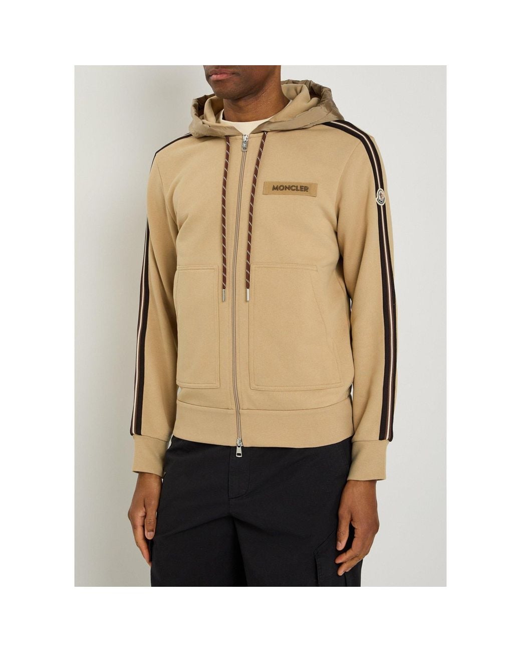 Moncler Natural A Simple Cotton Cardigan for men