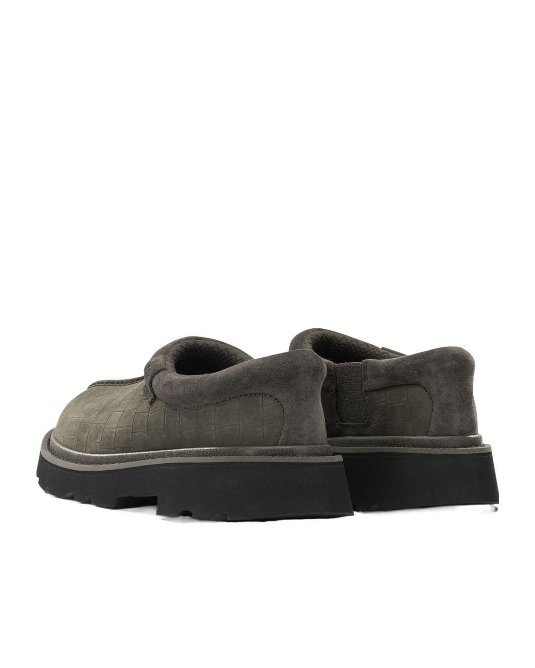 Ugg Gray Tasman Lug Embossed Loafers for men