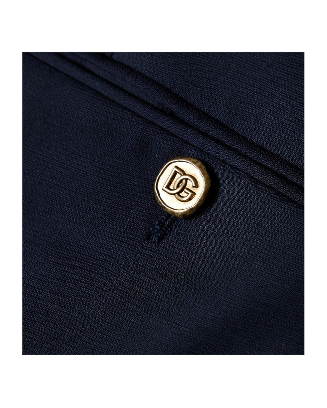 Dolce & Gabbana Blue Slim-Fit Cropped Dress Pants With Buttons for men