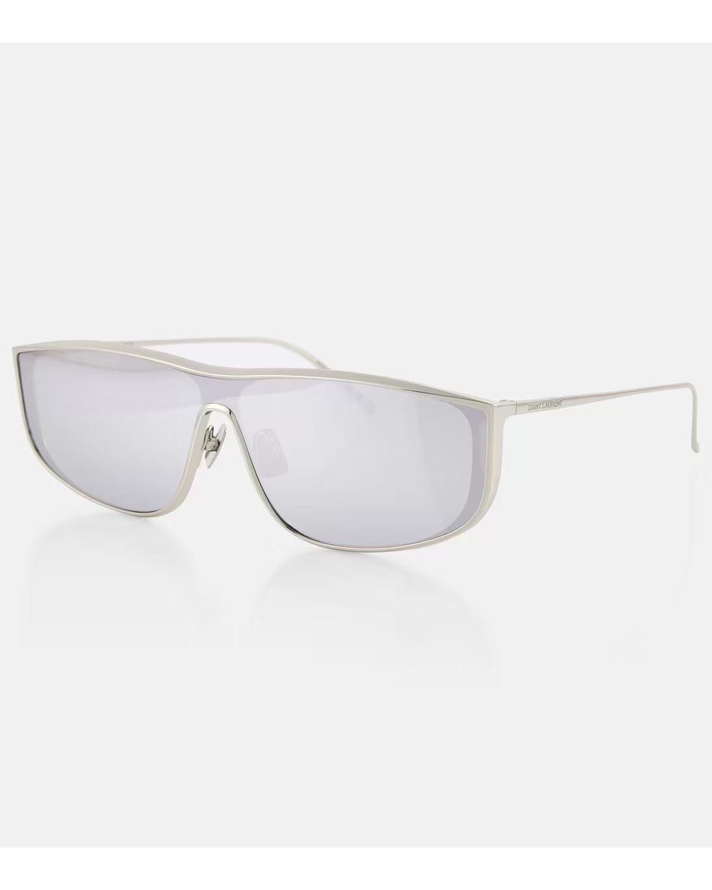 Saint Laurent White Sl 605 Rectangular Sunglasses