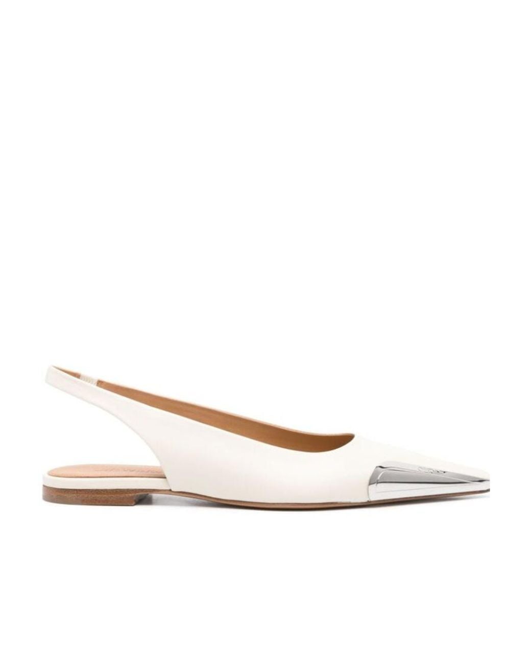 Off-White c/o Virgil Abloh Natural Allenframe Leather Ballerina Shoes