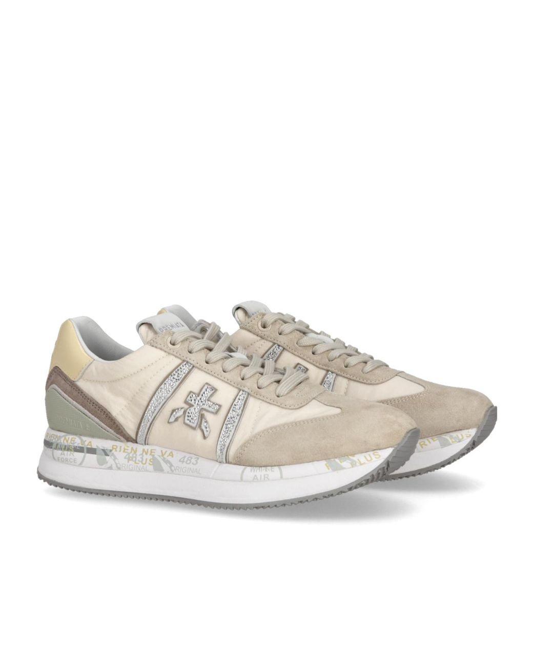 Premiata White Logo Logo Low-Top Sneakers