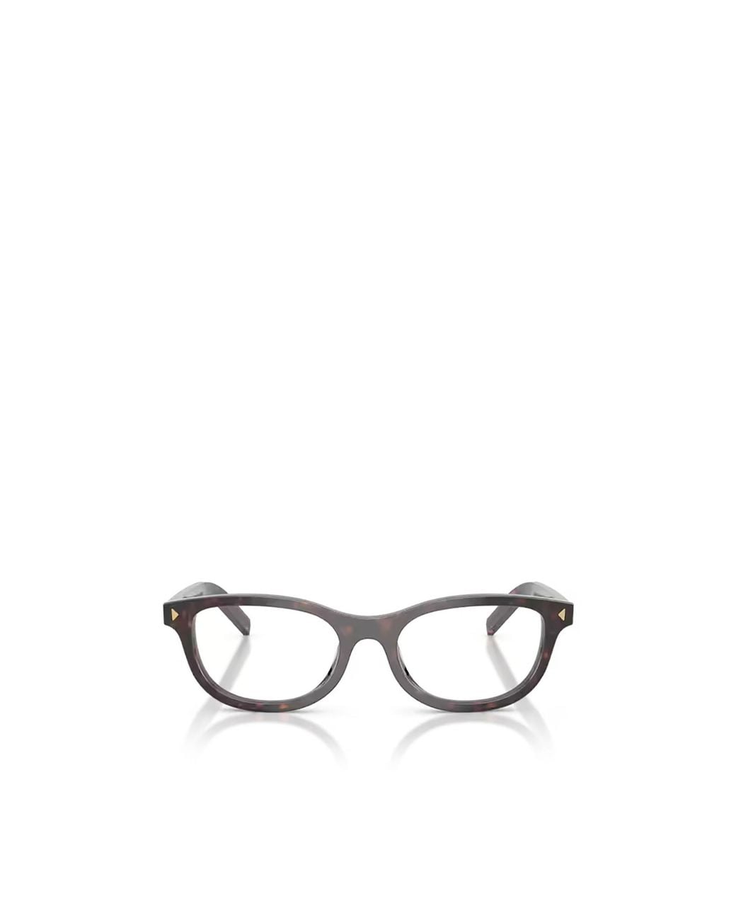 Prada White Eyewear Oval Frame Glasses
