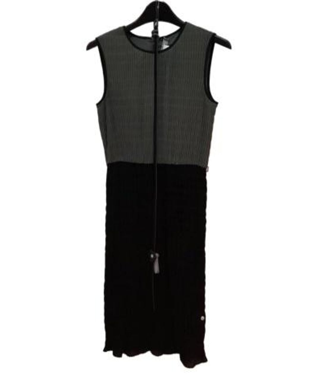 Max Mara Black Round Neck Sleeveless Dress