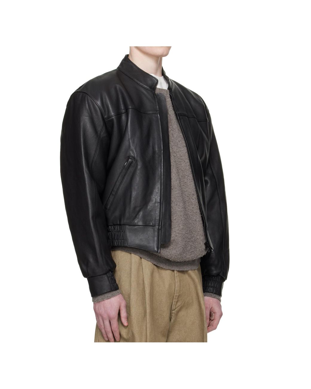 sunflower Black Long-Sleeved Zip-Up Jacket for men