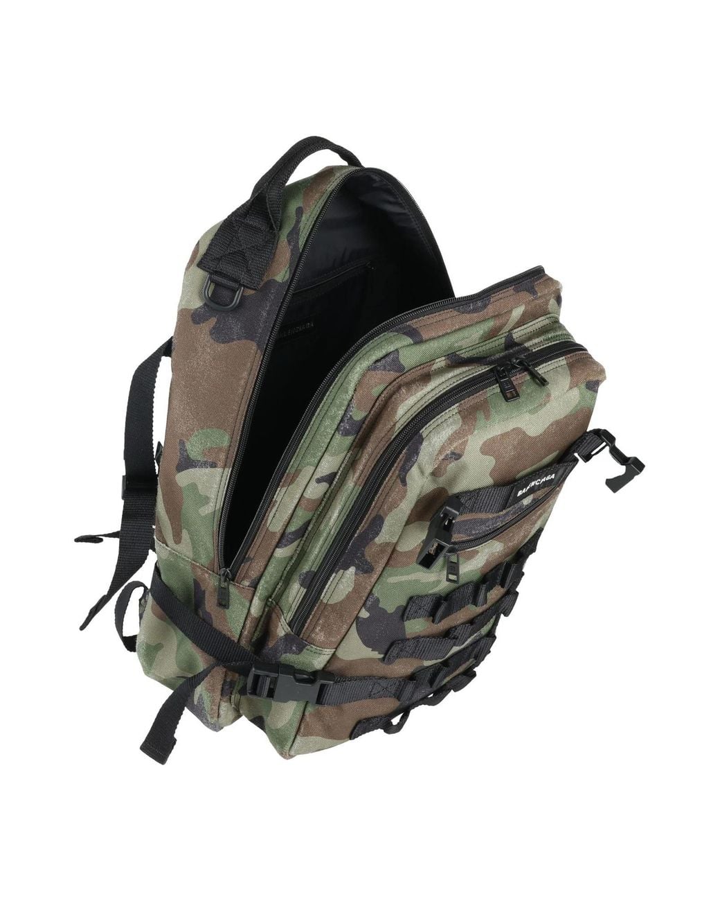 Balenciaga Gray Camouflage Canvas Backpack