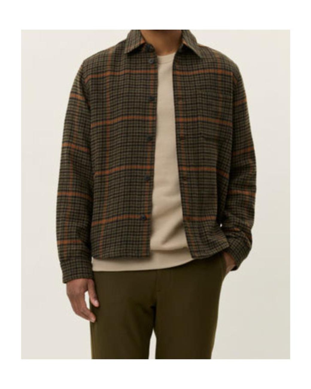 Les Deux Gray Kody Houndstooth Overshirt for men