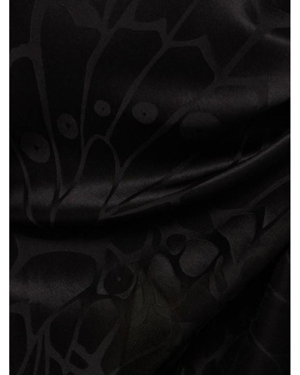 Anine Bing Black Freja Silk Jacquard Long Dress
