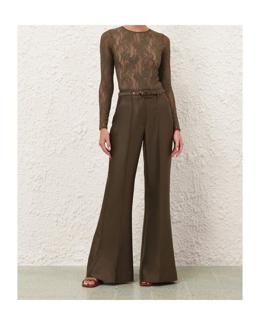 Zimmermann Brown Belt Loop Trousers