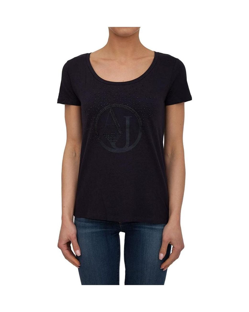 Armani Jeans Black Print T-Shirt