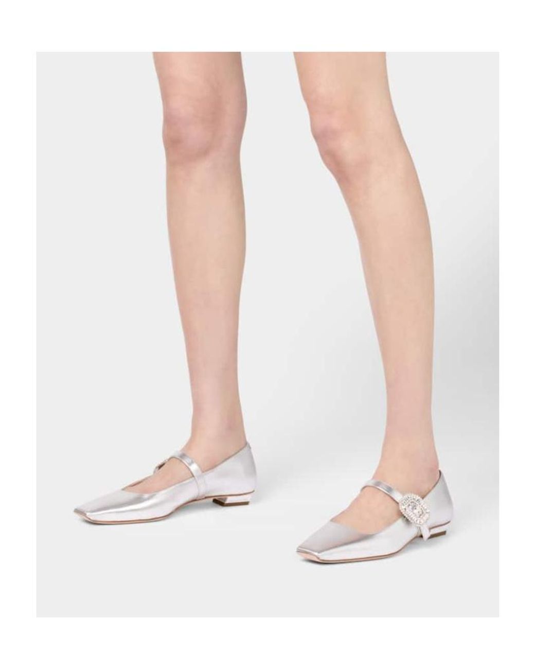 Roger Vivier White Belle Vivier Mary Jane Shoes