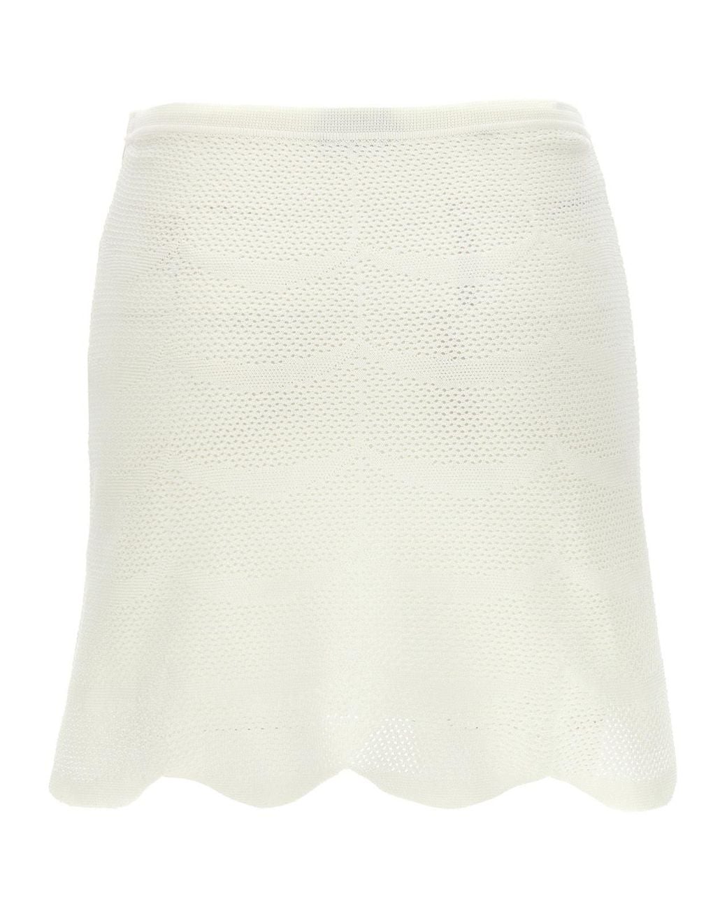 Tom Ford White Crochet Mini Skirt