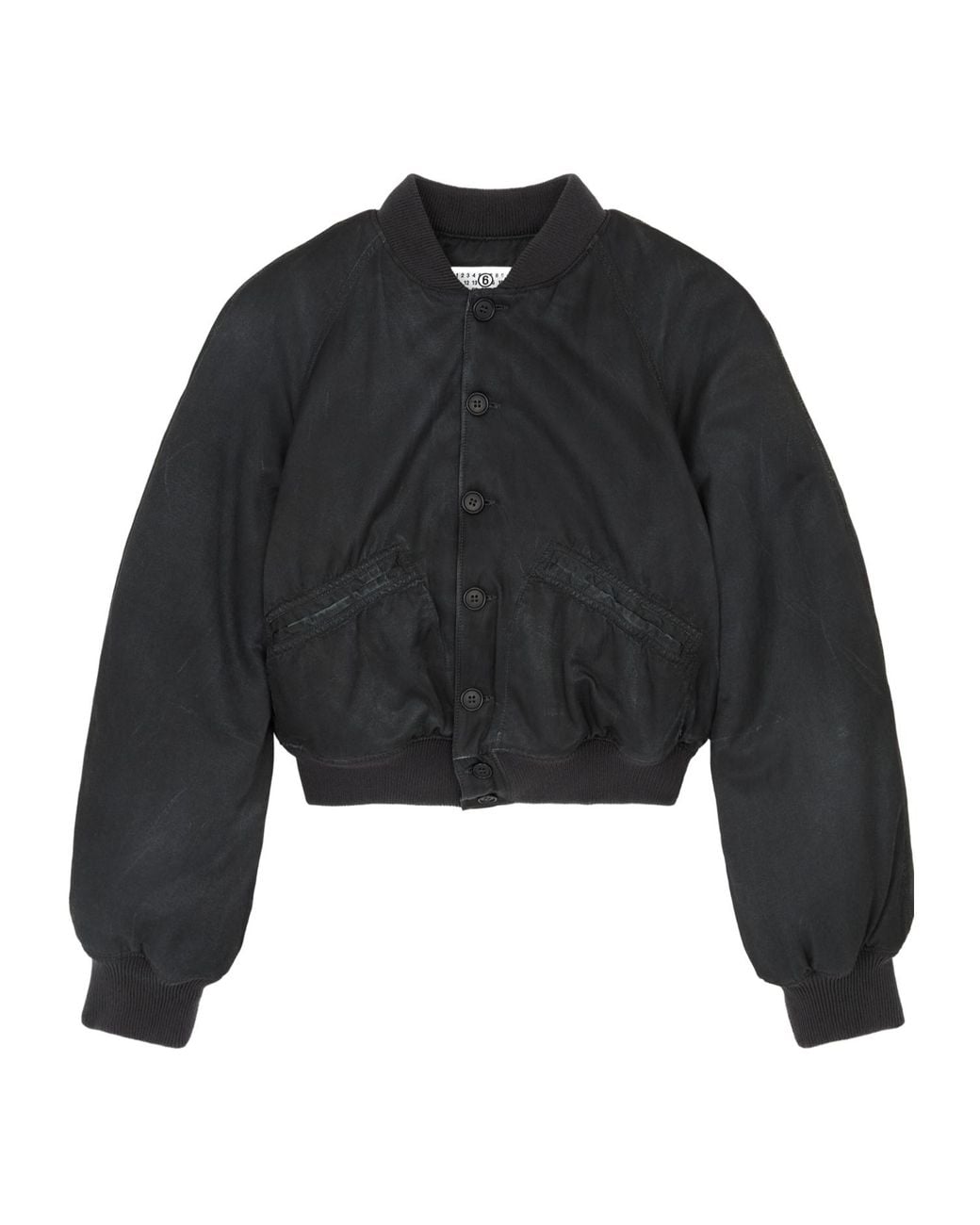 MM6 by Maison Margiela Black Raglan-Sleeved Bomber Jacket