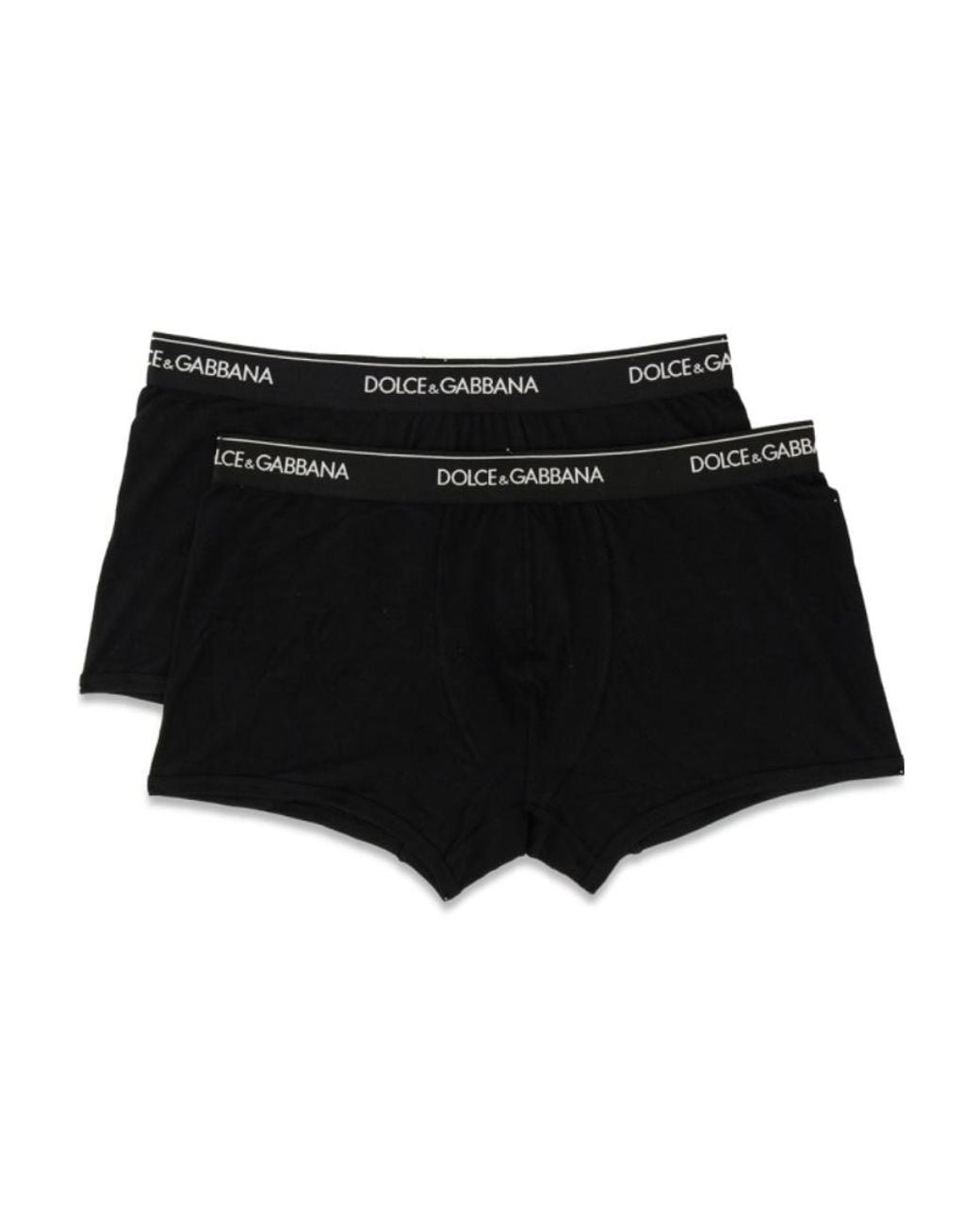 Dolce & Gabbana Black Set Of Two Logo Waistband Boxers for men