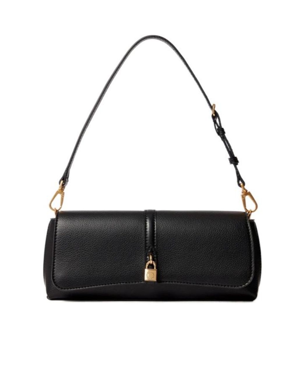 Stella McCartney Black Ryder Pochette Lock Charm Shoulder Bag