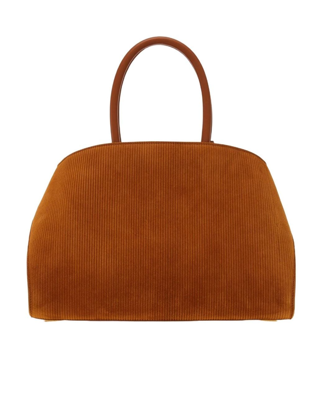 Ferragamo Brown Medium Hug Ripple-Corduroy Tote Bag