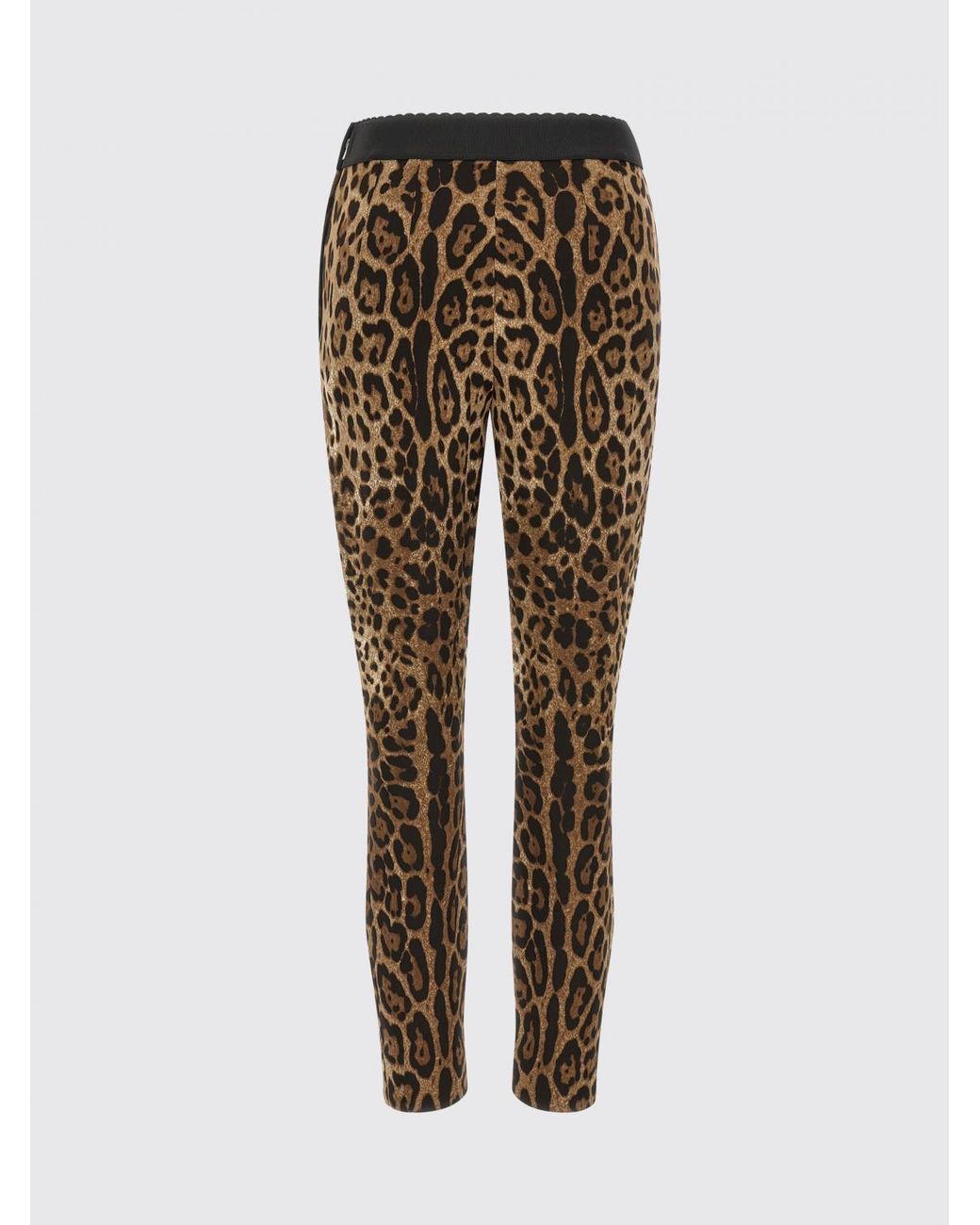 Dolce & Gabbana Black Leopard Printed Leggings