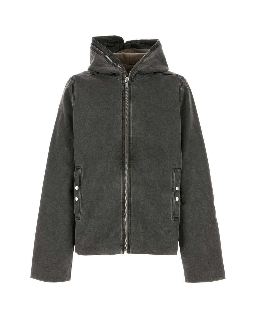 Rick Owens Black Gimp Zipfront Jacket for men