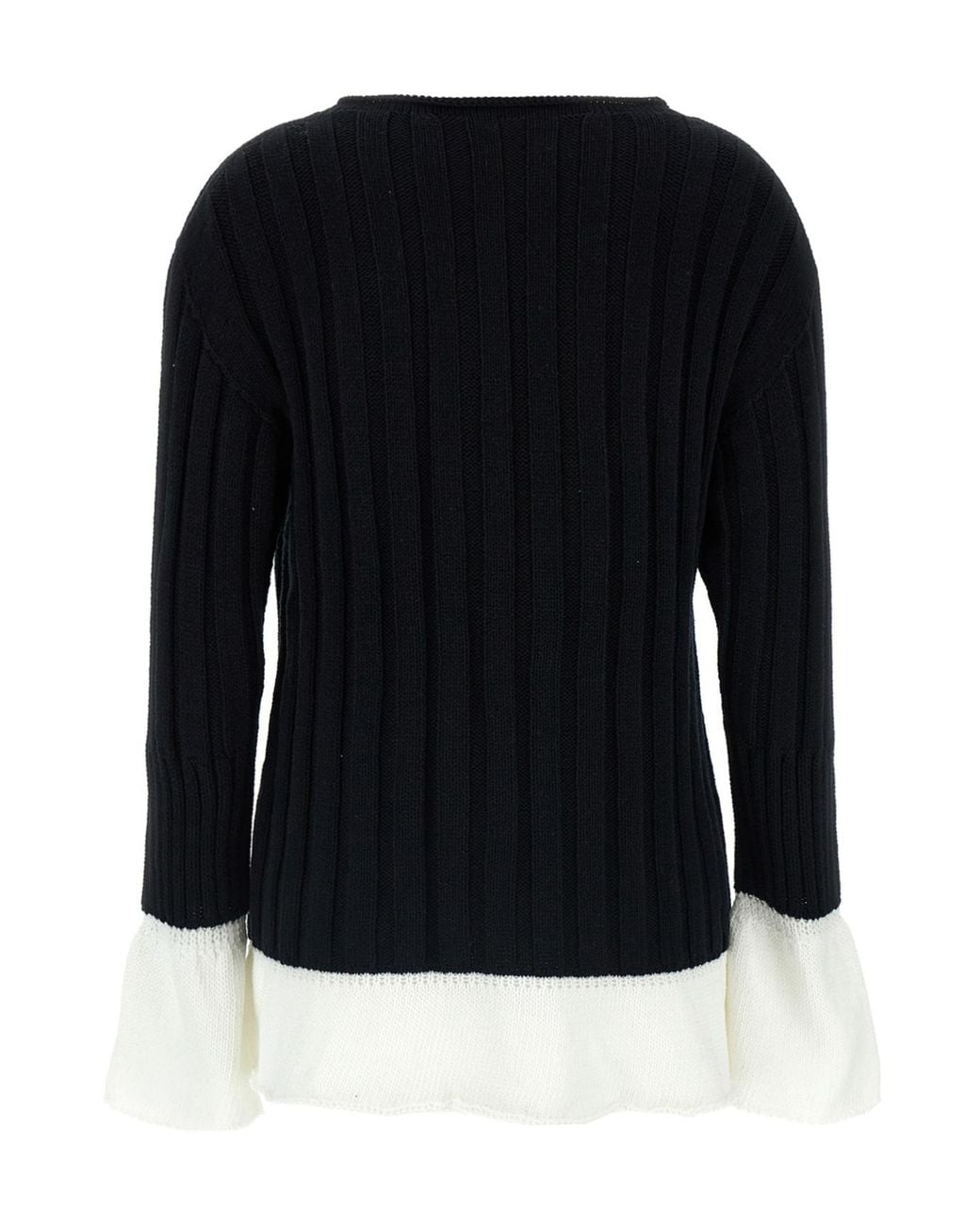 Issey Miyake Black Behind The Scenes Flounced Edge Sweater