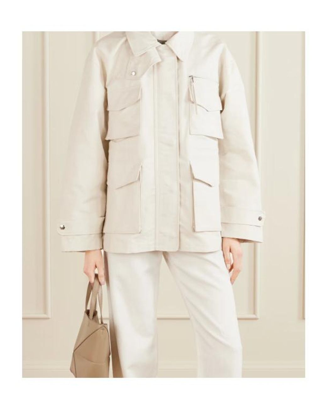 Agolde Natural High-Neck Casual Jacket