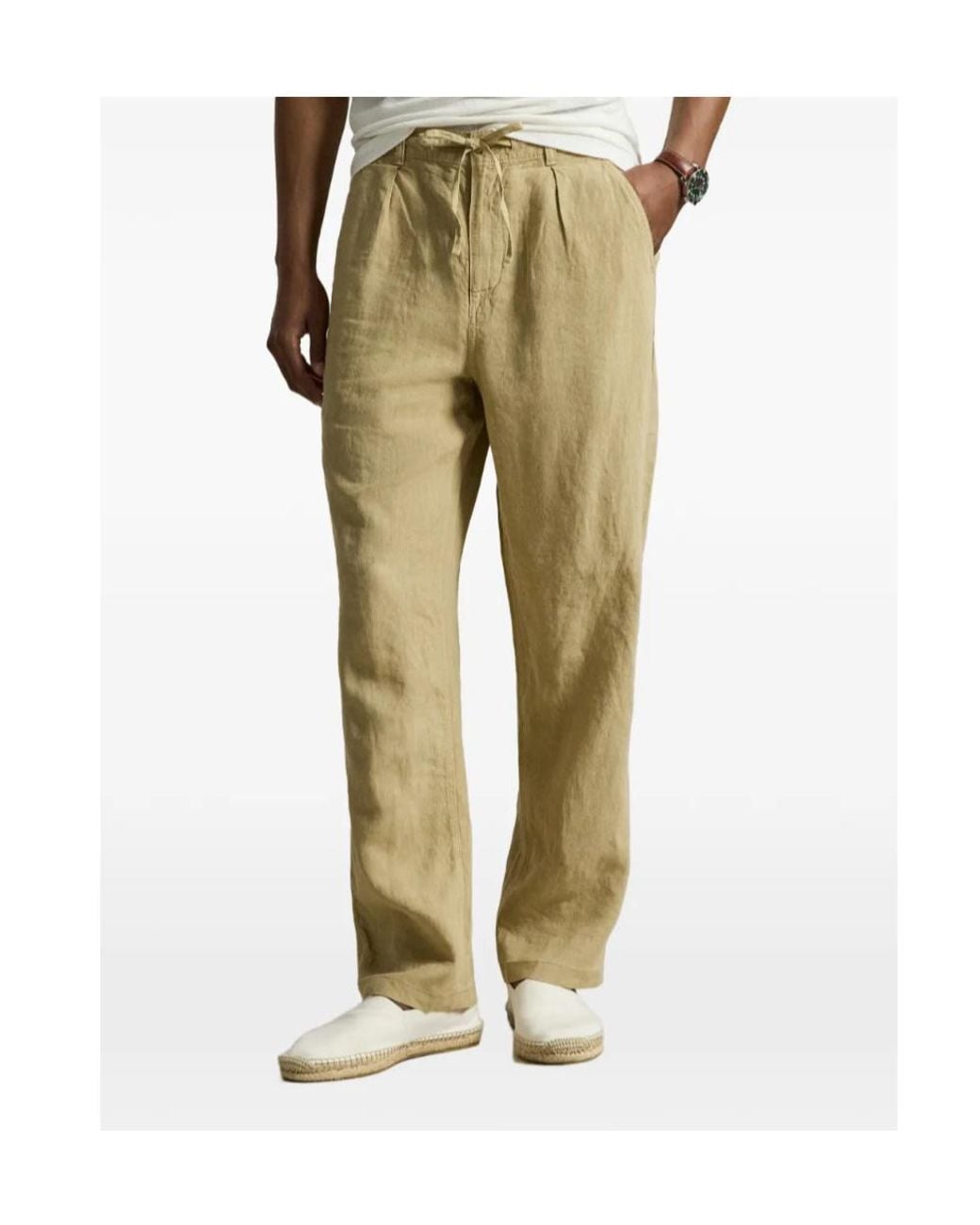 Polo Ralph Lauren Natural Rfltfeasyp Pleated Pants for men