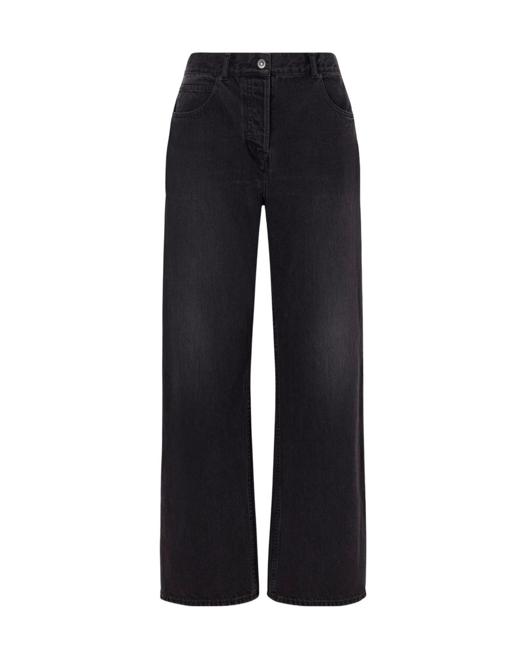 The Row Blue Finbar High-Rise Wide-Leg Jeans