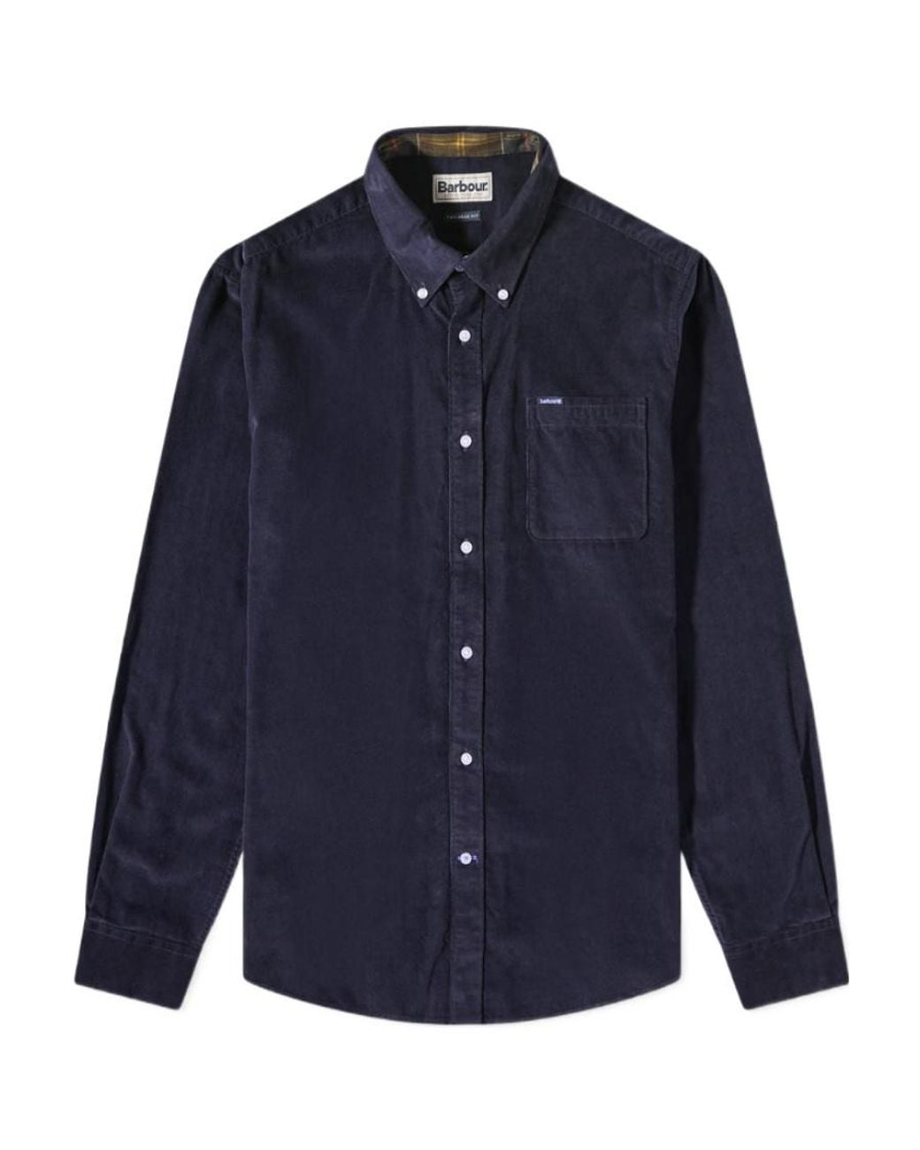 Barbour Blue Buttoned Long-Sleeved Shirt for men