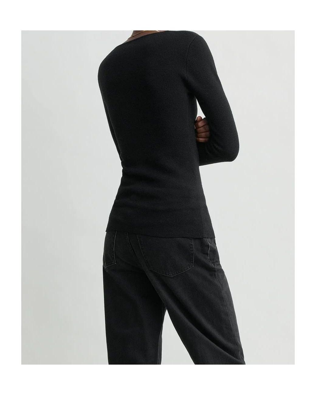 Totême Black Long-Sleeved Knitwear