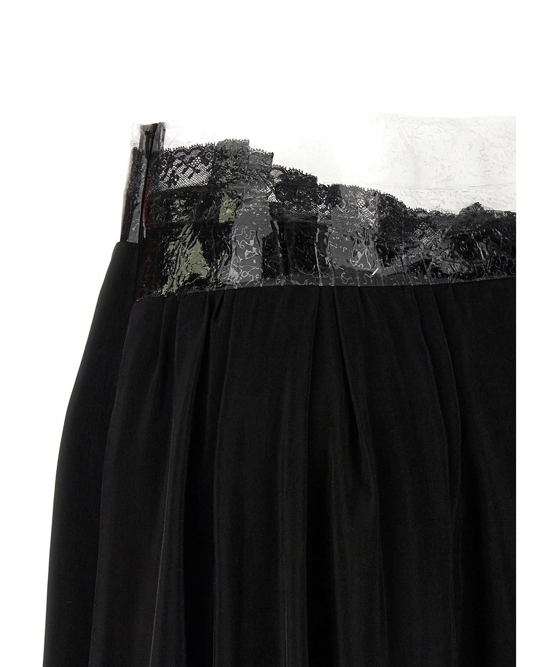 Maison Margiela Black Pleated Skirt