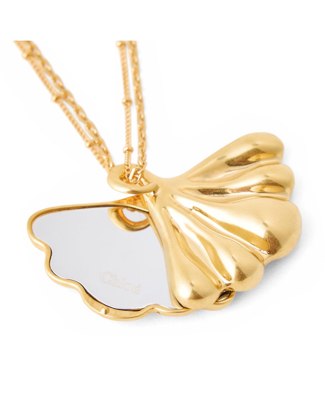 Chloé White Minimalist Pendant Necklace