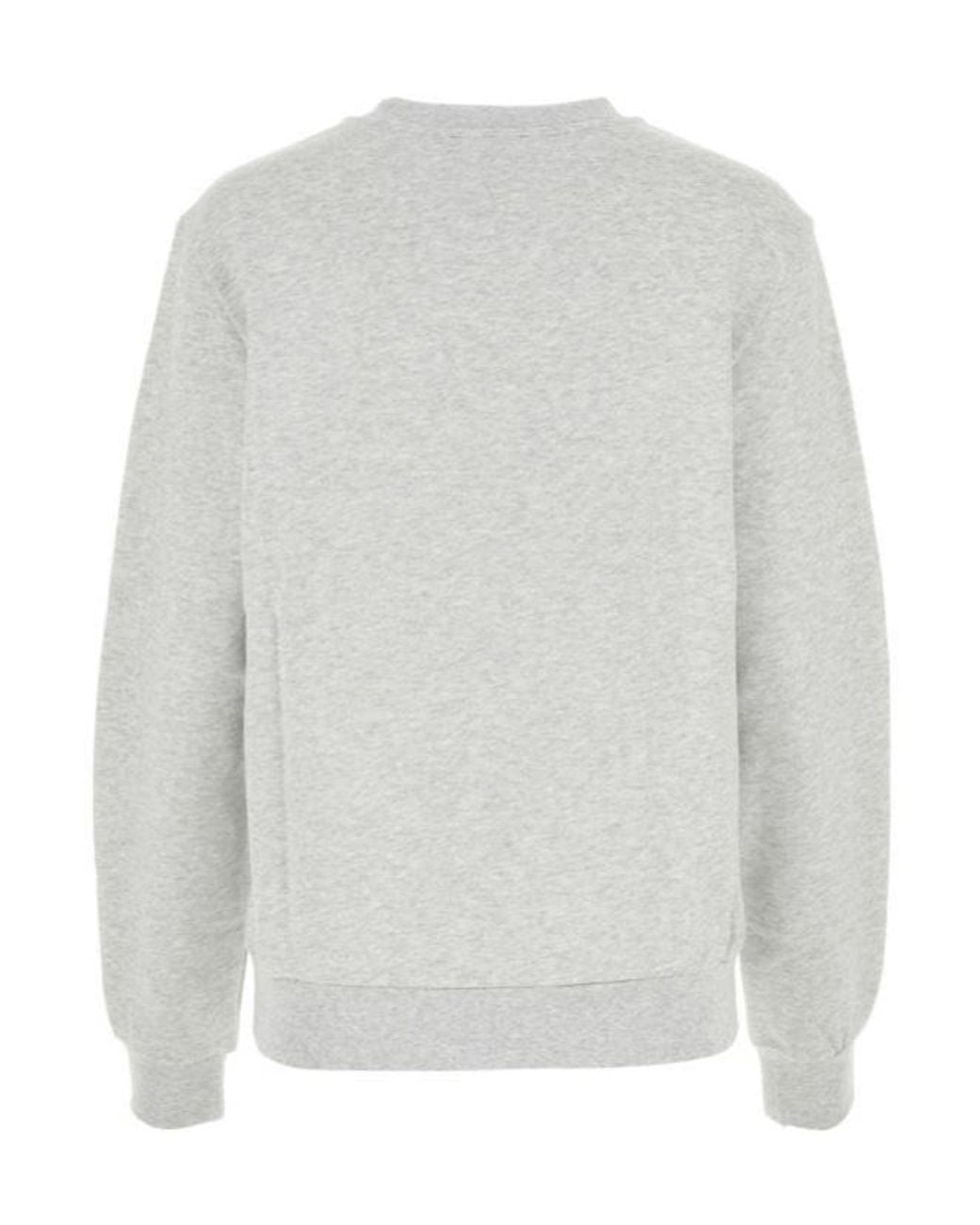 A.P.C. Gray Logo Embroidered Crewneck Sweatshirt