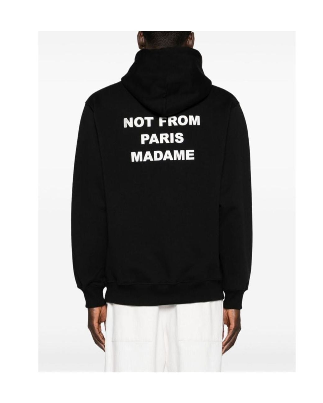Drole de Monsieur Black Drôle De Monsieur Slogan Print Hoodie for men