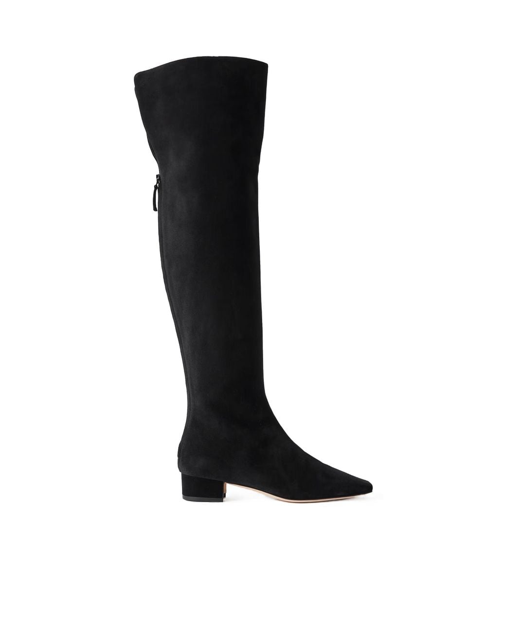 Manolo Blahnik Black Suede Over-The-Knee Boots