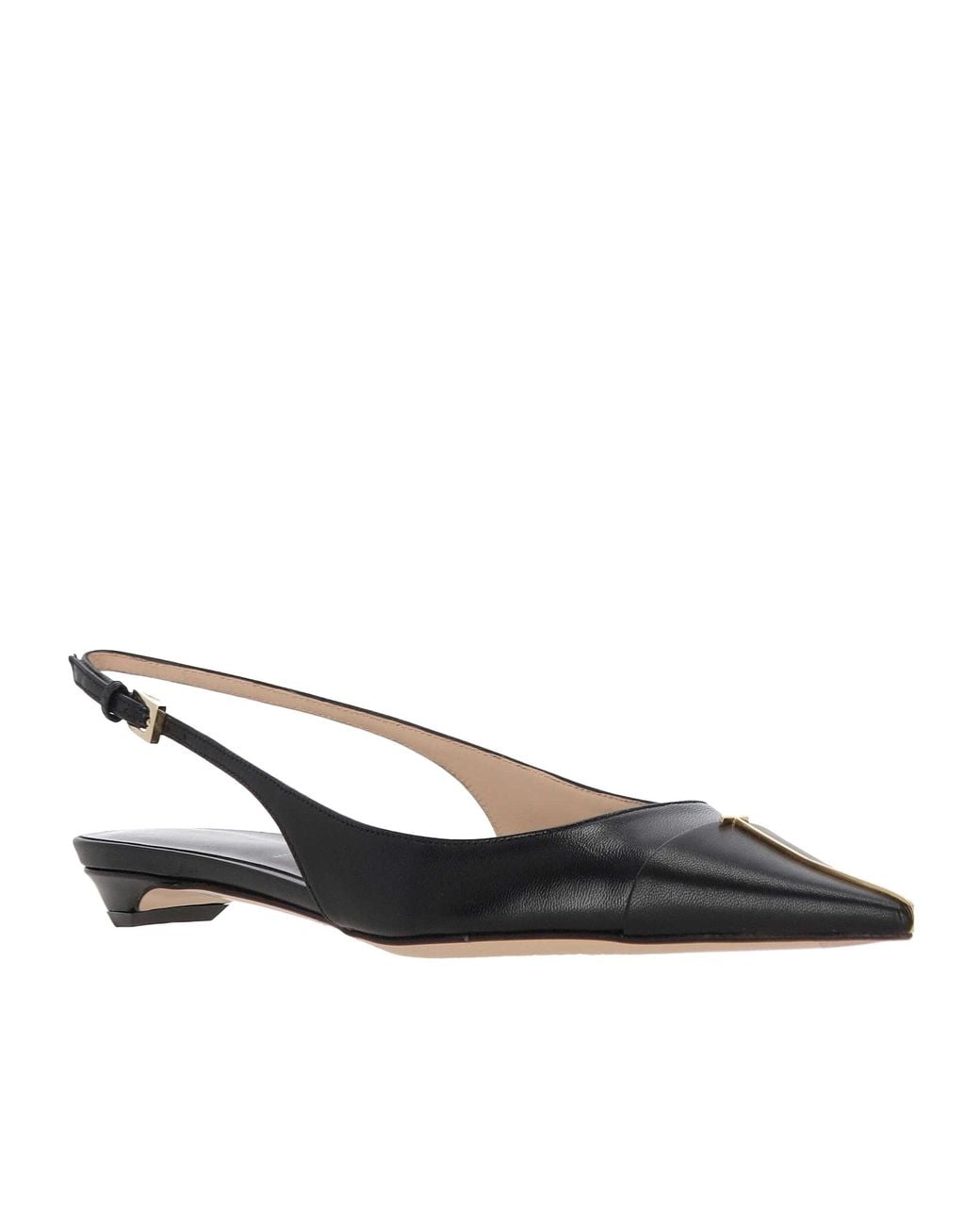 Tom Ford White Pointed Toe Slingkback Ballerinas